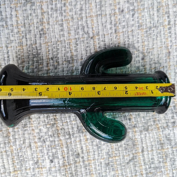 Cactus Candle Holder Glass Green 6.5 inches - Picture 7 of 7